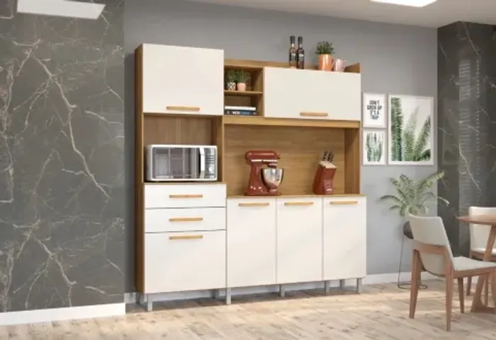 Armário de cozinha grande - não precisa furar a parede - entrega e montagem GRÁTIS 