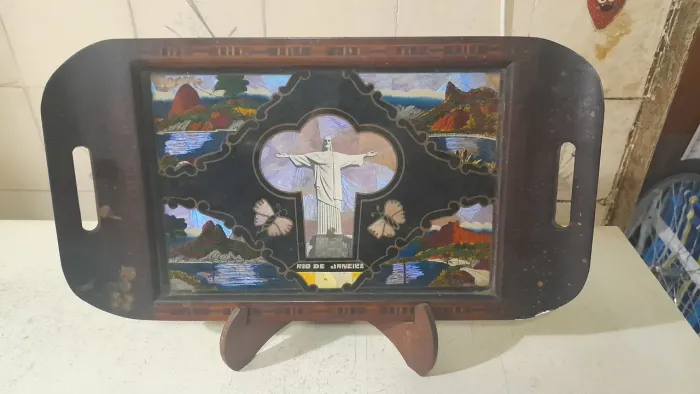 Antiga bandeja Asa de borboleta Rio De Janeiro
