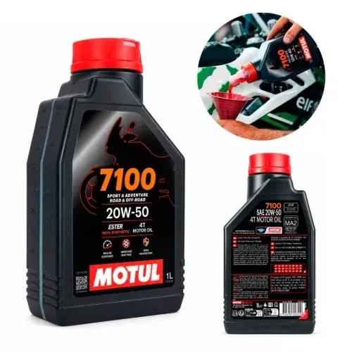 Óleo Motul P/ Motor 20w50 7100 100% Sintético Motos 4T 1L