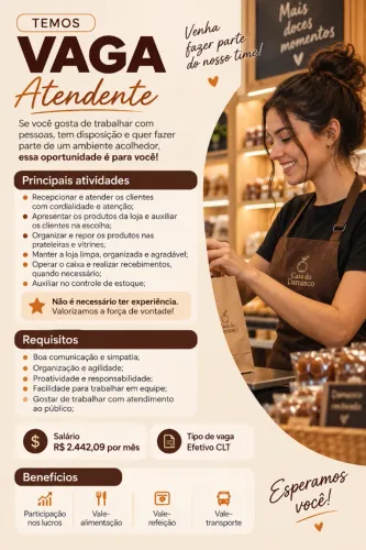 Vaga para Atendimento 