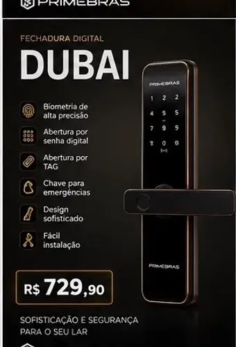 Fechadura eletrônica primebras 