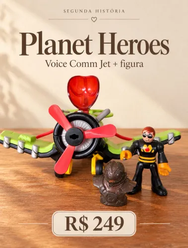 Fisher-Price Planet Heroes Voice Comm Jet + Star Hollywood Colecionável