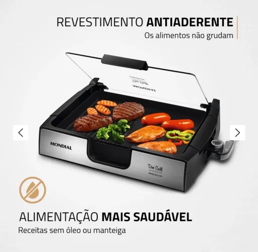 Gril elétrico Mondial - Due grill