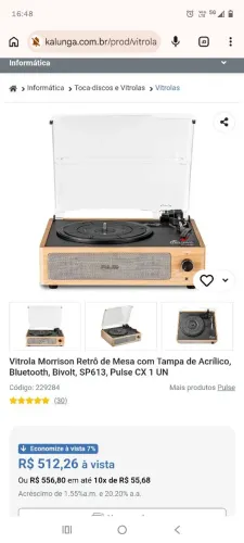 Vitrola vintage Pulse