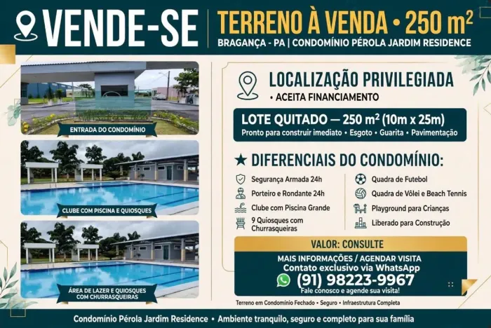 Lote no pérola jardim residence