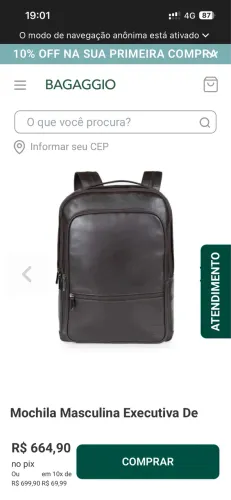 Mochila de Couro original