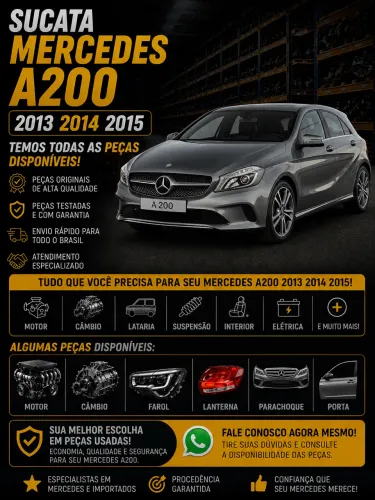 Sucata Mercedes a200 2013 2014 2015