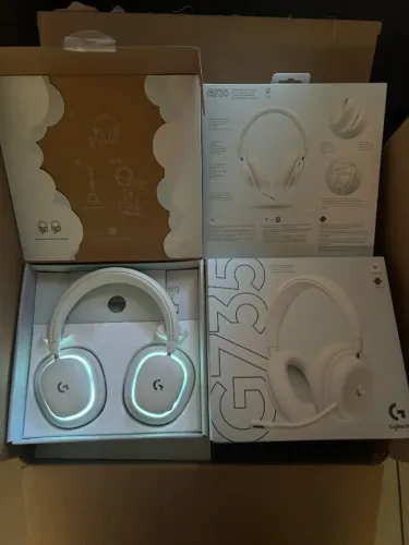 Headset Gamer Sem Fio Logitech G735 LIGHTSPEED RGB Bluetooth Branco Novo Lacrado