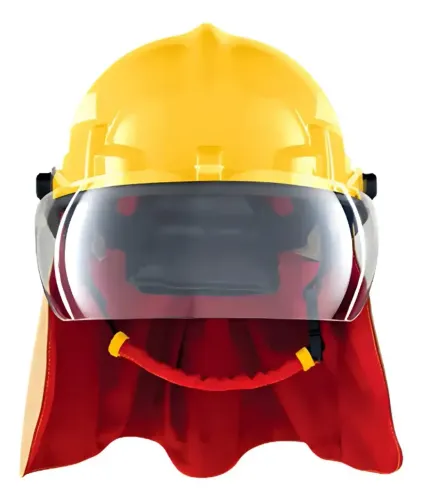 Capacete Bombeiro Hercules HF09204 - AMARELO - NOVO (1 uso) - - EPI APROVADO