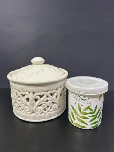 Kit com 2 Potes Organização