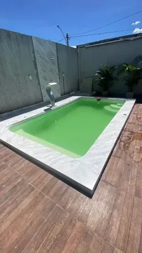Piscina de fibra com instalação 5 metros