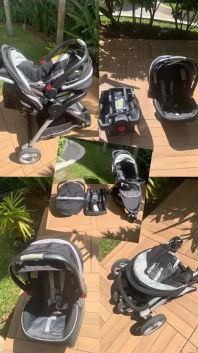 3 em 1 = Carrinho de Bebê Graco 3 rodas + Bebe conforto + Base - importado dos EUA