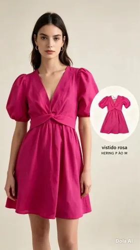VESTIDO ROSA NOVO