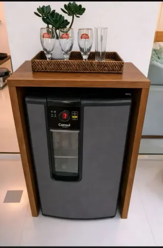 Bancada Bar Pra Embutir Cervejeira Frigobar Adega Vinhos Mdf