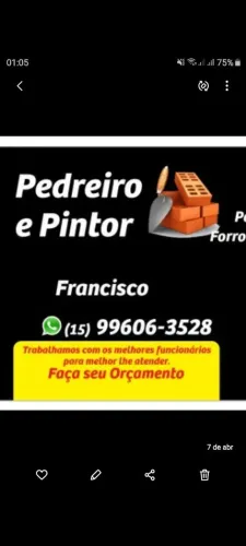 Pedreiro e pintor azulegista 