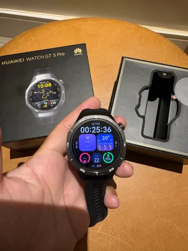 Huawei Watch GT5 Pro 46 mm com caixa e nota fiscal
