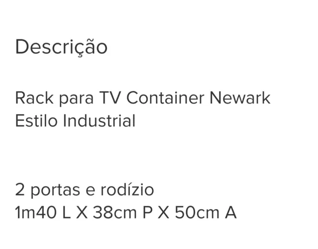 Rack Container (Precisa ser REPINTADO).