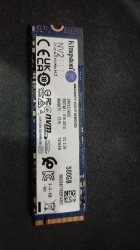 Ssd M.2 Kingston Nv2 500gb / Nvme Pcie Gen4 - (snv2s/500g) Cor Azul (Estragado)