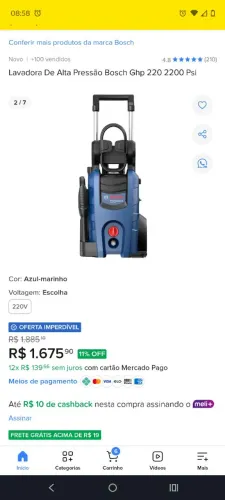 lavadora de alta pressão Bosch profissional 