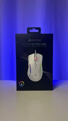 Mouse Gamer Laser White RGB, 16000 DPI, 9 Botões, Branco