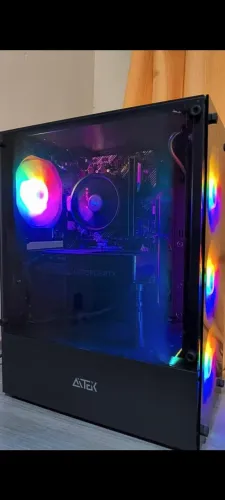Gabinete Aitek (C/ 3 Fans RGB) + Teclado e Mouse Evolut + Caixa