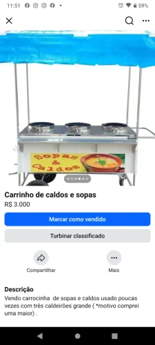 Carrinho de sopa e caldos 