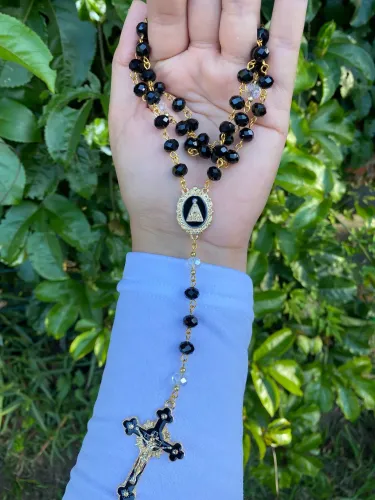 Terço de cristal Nossa Senhora Aparecida