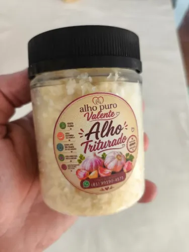 Alho triturador 100% natural sem sal e conservantes 