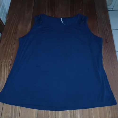 Camiseta regata azul escuro