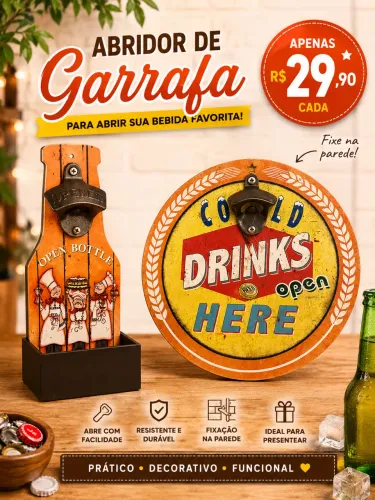 Abridores de garrafa criativos