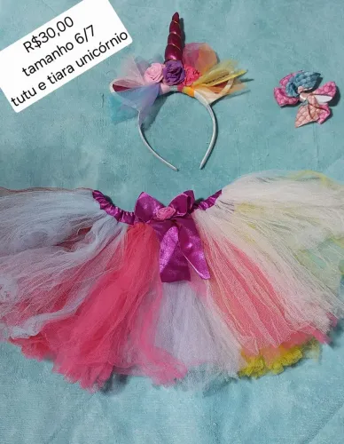 Fantasias menina. Tamanho de 6 a 8 anos. Valor nas peças