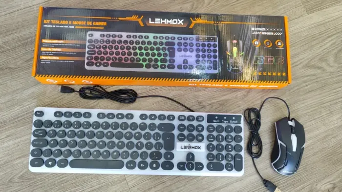 Teclado e mouse gamer na loja Supereletronicosjf