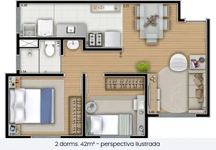 Apartamento no Condomínio Certto Jaraguá Alegria Apartamento à Venda - Zona Norte/SP