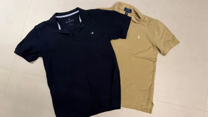 Kit 2 Camisas Polo Brooksfield e Ralph Lauren - Novas, Tam. 14-16