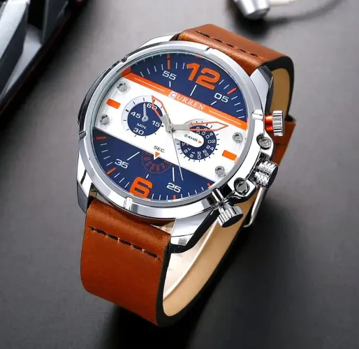 Relógio Masculino Analógico Curren 8259 - Importado e original (novo, na caixa).