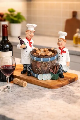 Porta Rolhas Decorativo Cozinha / Área Gourmet - Resina Estilo Chef