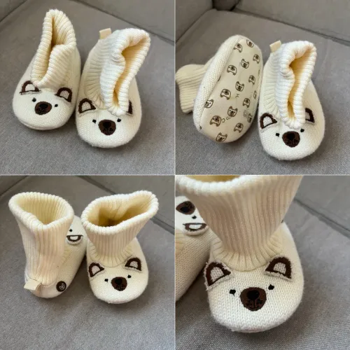 Sapatinho de Bebê Ursinho em Tricô - Quentinho, Fofo