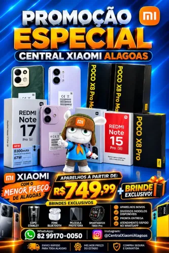 Xiaomi Poco X8 Pro Max, Poco X7 Pro, Redmi Note 17 e Diversos modelos disponíveis