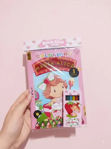 Kit livrinho de color com giz de cera personalizado