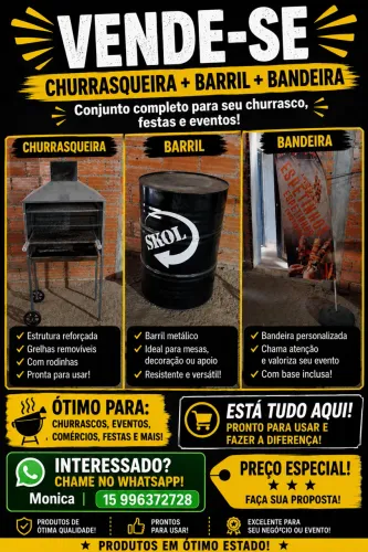 Vendo kit de churrasqueira
