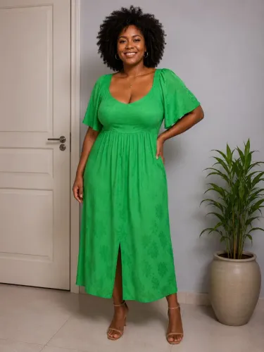 Vestido em viscolinho