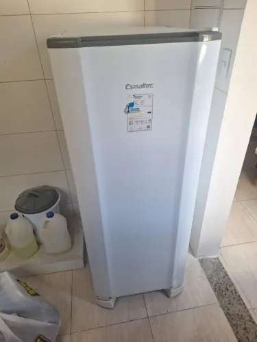 Geladeira Esmaltec 245L, funcionando perfeitamente - Porta do Congelador Solta