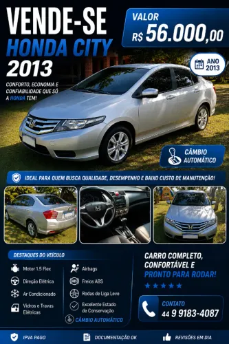 Honda City Sedan LX 1.5 Flex 16V 4P Aut. 2013