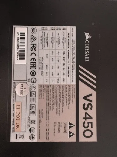 Fonte para PC (Corsair VS450)