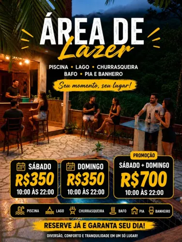Alugo área gourmet para festas e eventos ou reuniões