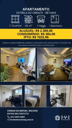 Apartamento 2 quartos - Betania - Aluguel