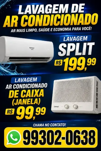 Higienização e manutenção em ar condicionado