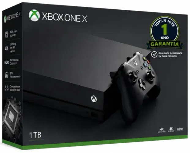 Xbox One X 4K 1TB + Jogo + 01 Ano de Garantia