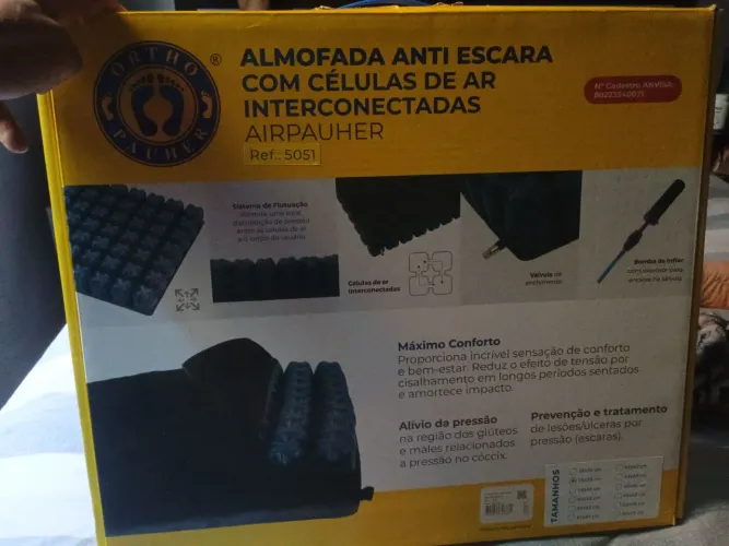 Almofada anti escara com celulas de ar