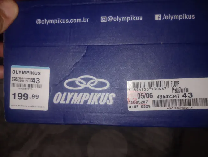 Olympikus número 43 novo na caixa nunca usado